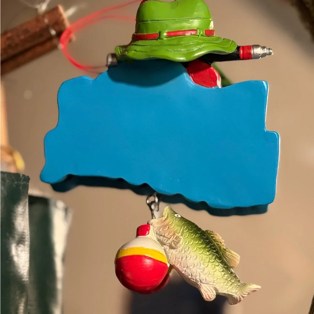 2 Fishing Christmas Tree Ornaments